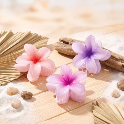 Pince à cheveux Fleur Passion lot de 3 peach rose cheveux bouclés frisés