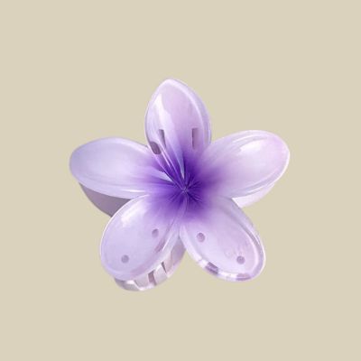 Pince à cheveux Fleur Passion lot de 3 violet cheveux bouclés