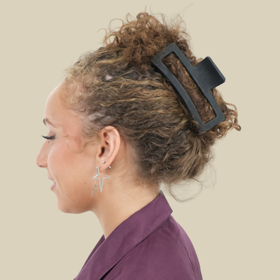 Pince à cheveux Signature XL noir femme