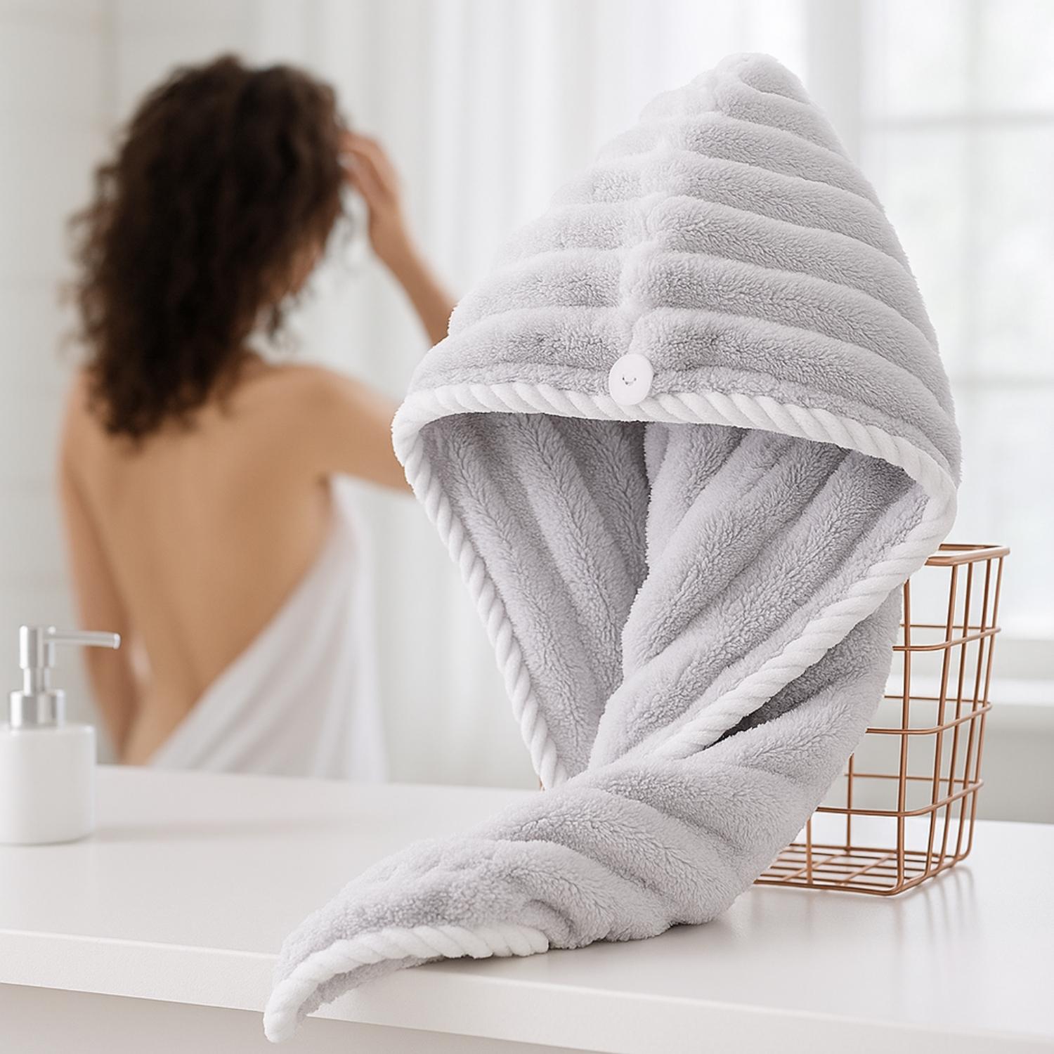 Serviette microfibre cheveux  serviette cheveux bouclés anti frisottis