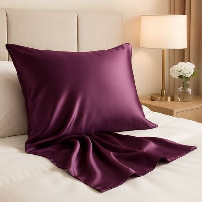 Taie d'oreiller en soie Enveloppante violet