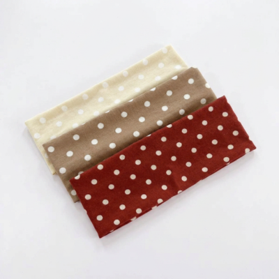 bandeau cheveux ROUGE beige marron à pois femme cheveux 