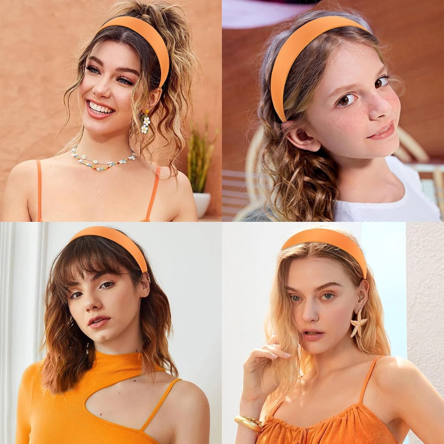 Bandeau Cheveux Femme - SilkBand™ - Orange - Ma Couronne Curly