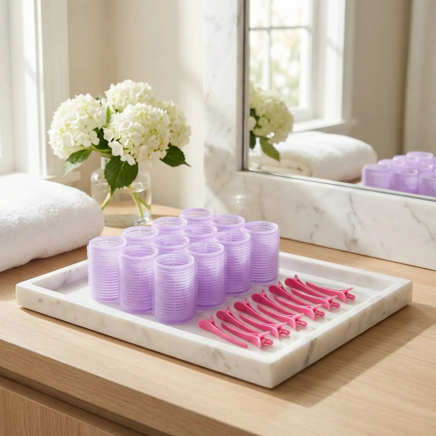 bigoudis cheveux bouclés violet flexcurl sans accroche