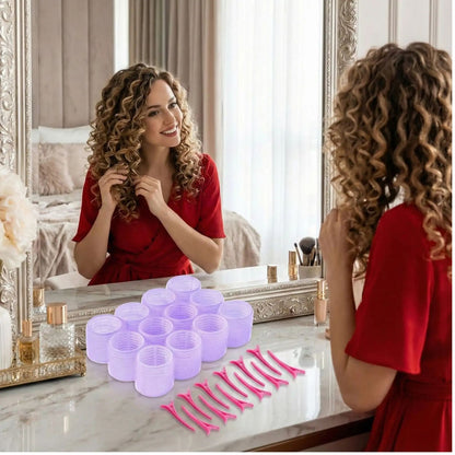 bigoudis cheveux bouclés violet flexcurl