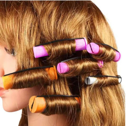 bigoudis tigeboucle rose orange boucles cheveux lisses