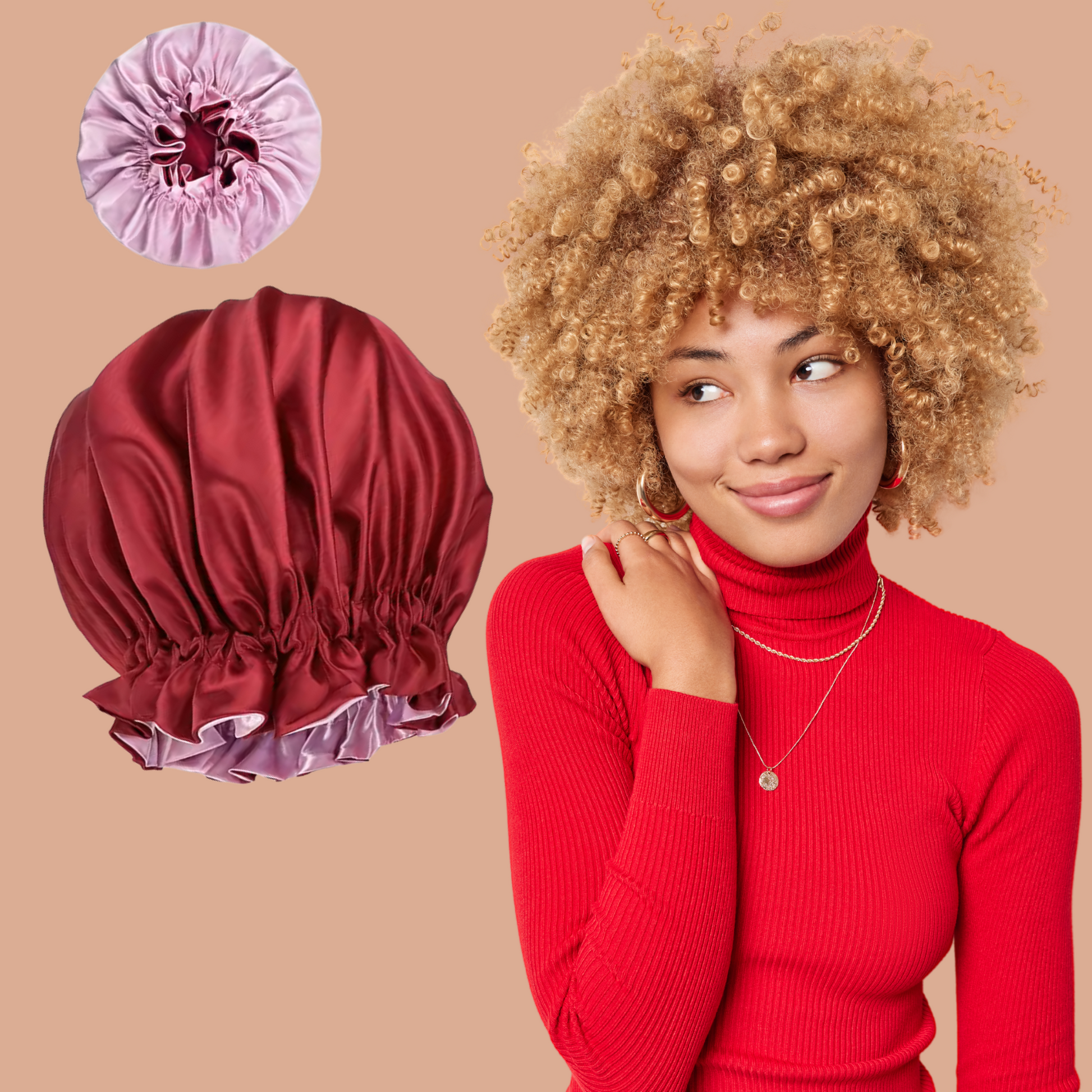 bonne-en-satin-rouge-cheveux-afro
