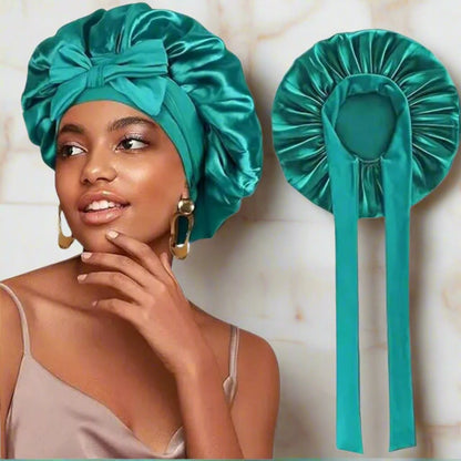 Bonnet de nuit - Ajustable™ vert - Ma Couronne Curly