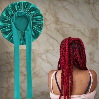 Bonnet de nuit - Ajustable™ vert - Ma Couronne Curly