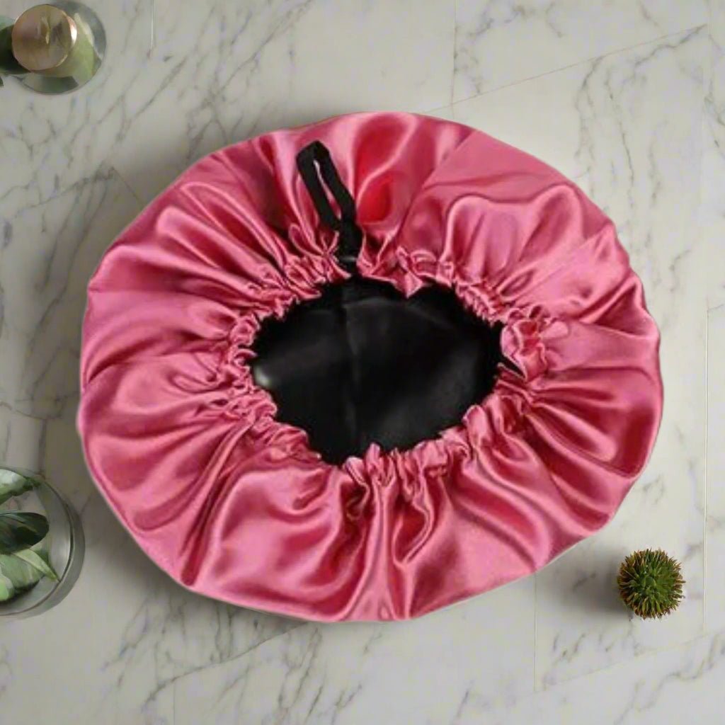 Bonnet de nuit en satin - Satinéa™ rose - Ma Couronne Curly