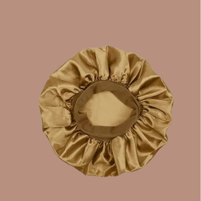 Bonnet en satin cheveux bouclés - Charlotte™ doré - Ma Couronne Curly