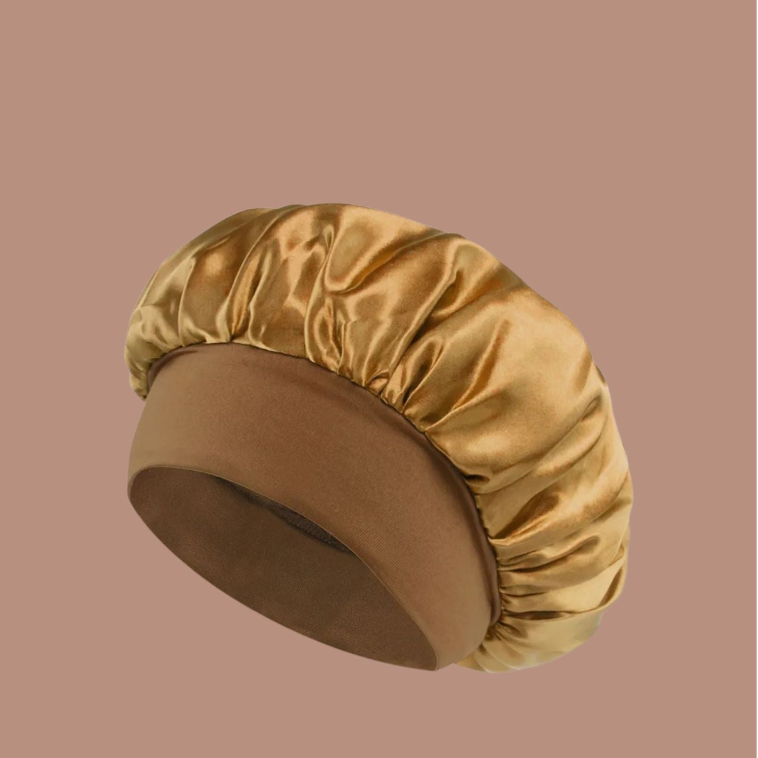 Bonnet en satin cheveux bouclés - Charlotte™ doré - Ma Couronne Curly