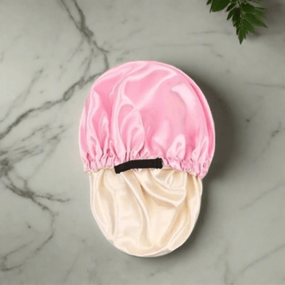Bonnet en satin cheveux - Elastique™ rose - Ma Couronne Curly