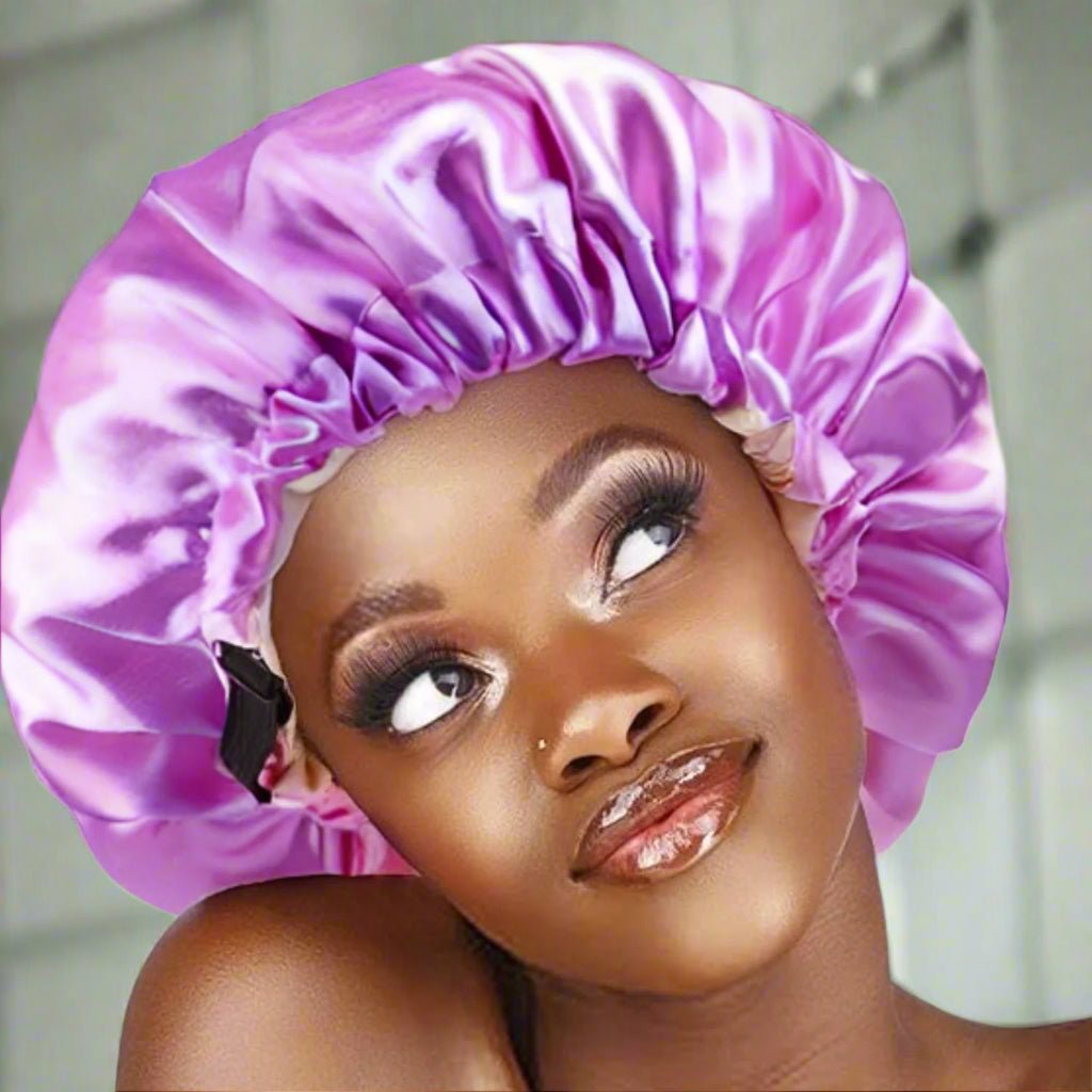 Bonnet en satin - Elastique™ violet - Ma Couronne Curly