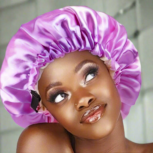 Bonnet en satin - Elastique™ violet - Ma Couronne Curly