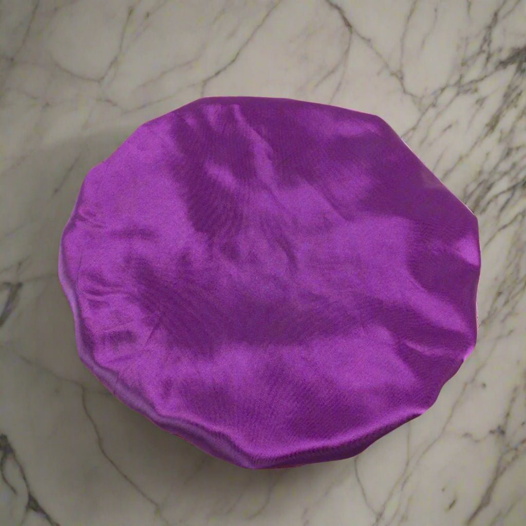 Bonnet en satin - Elastique™ violet foncé - Ma Couronne Curly