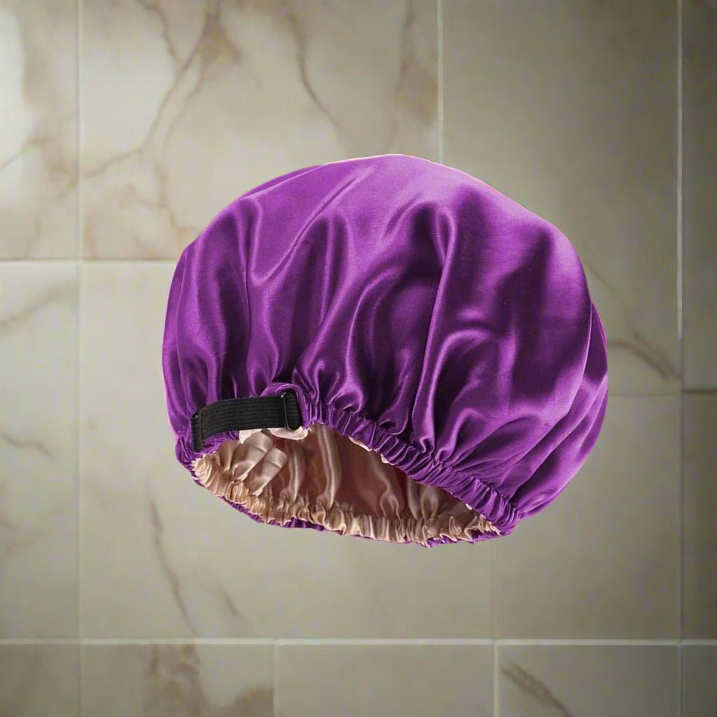 Bonnet en satin - Elastique™ violet foncé - Ma Couronne Curly