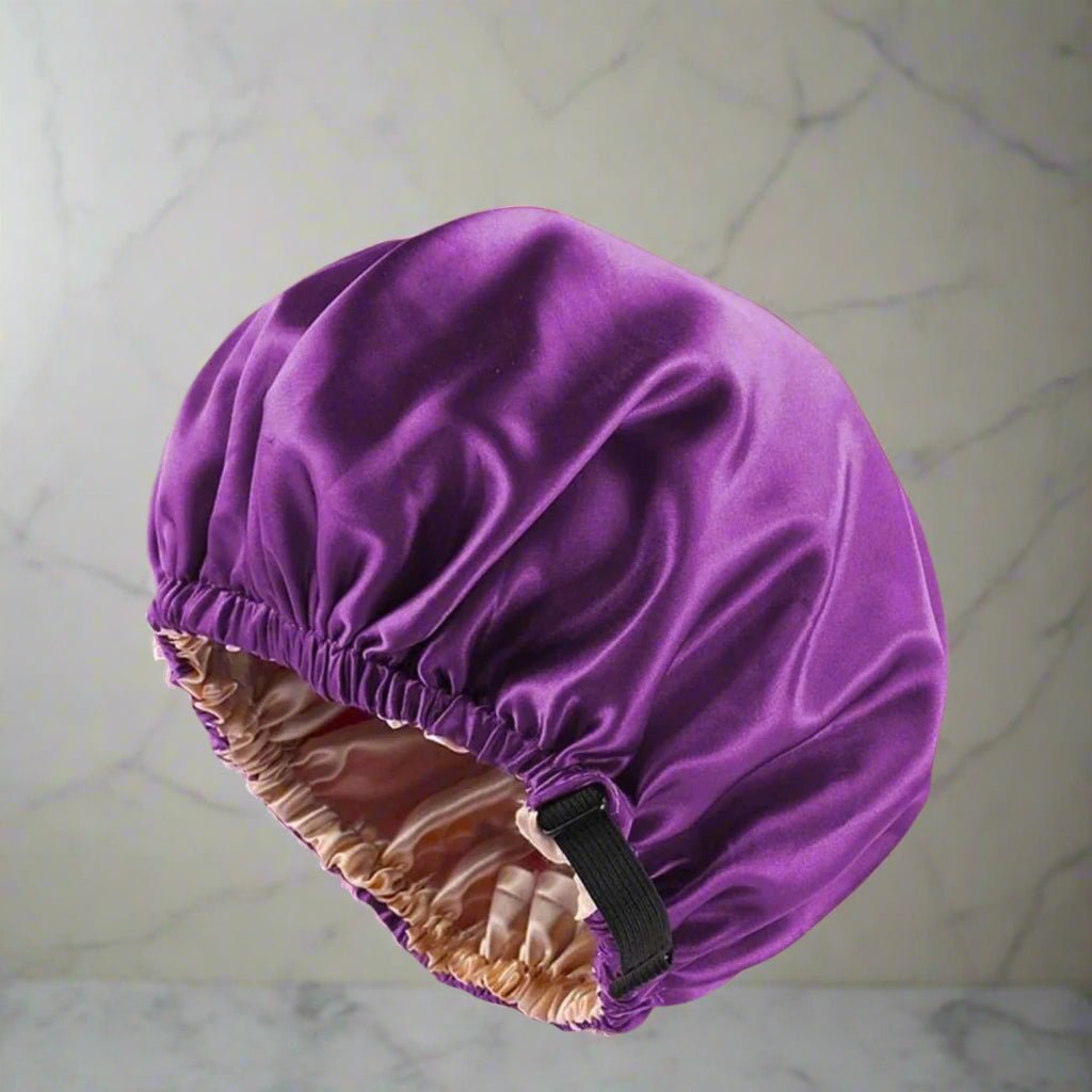 Bonnet en satin - Elastique™ violet foncé - Ma Couronne Curly