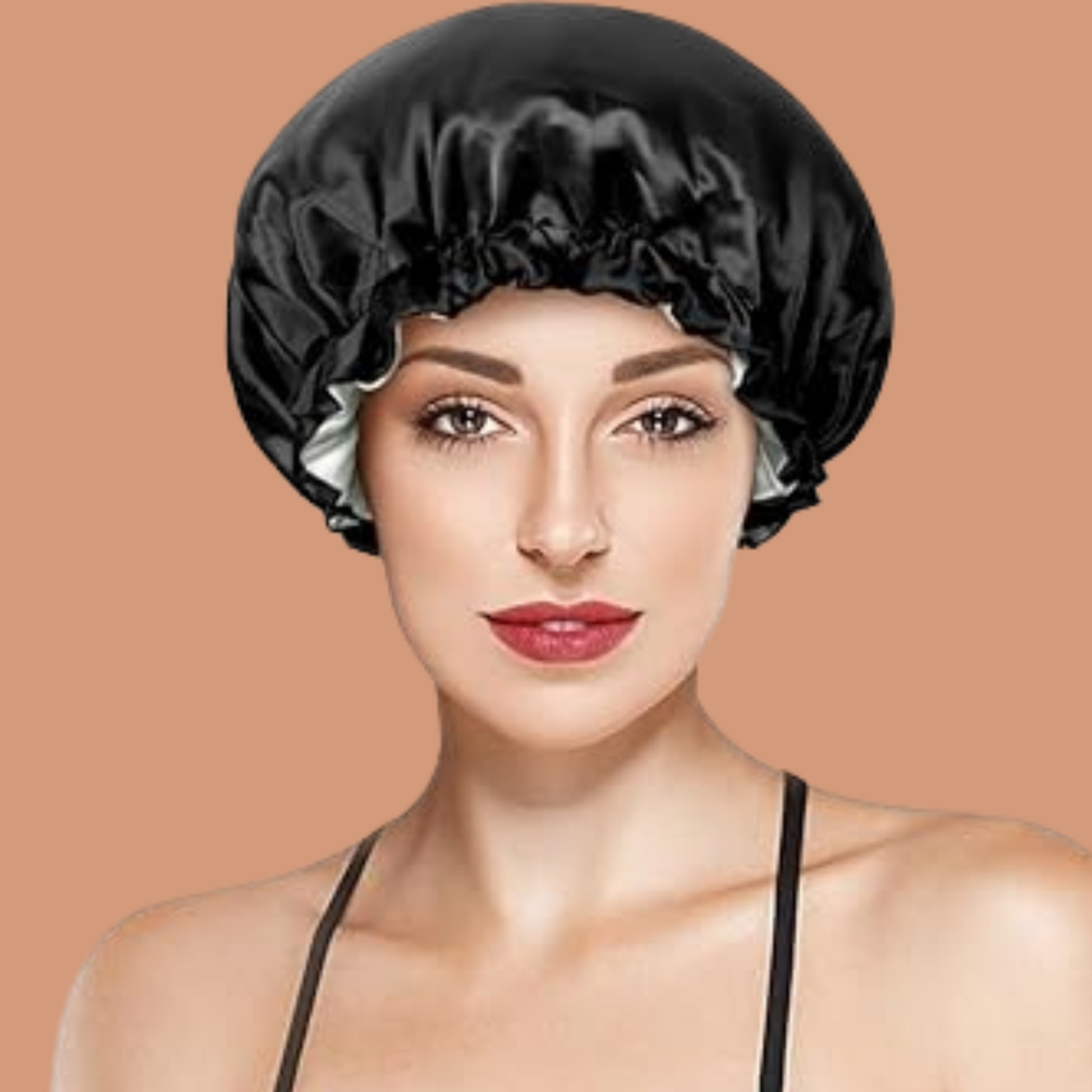 bonnet-en-satin-noir-cheveux-lisses