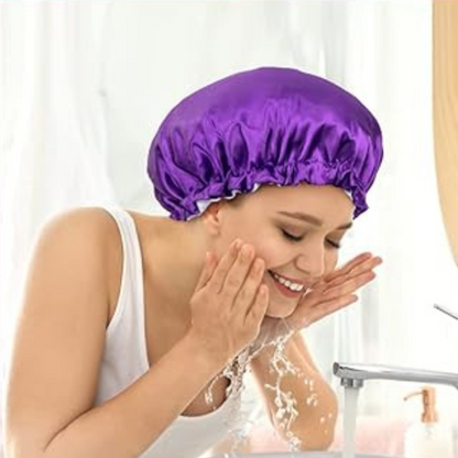 bonnet-en-satin-violet-protection-cheveux