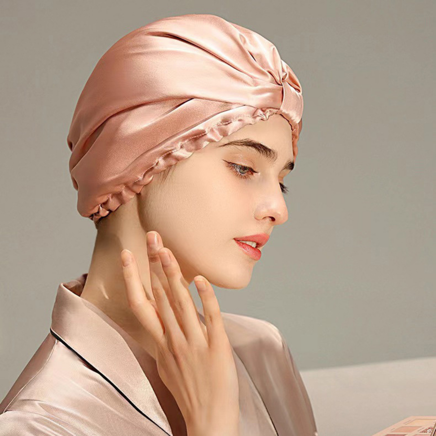 bonnet-en-soie-silkmajesty-rose