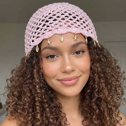 bonnet été camille Rose maille femme