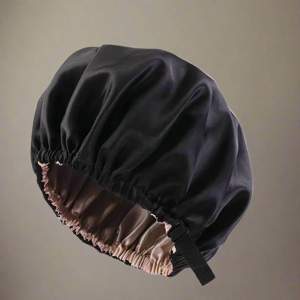 Bonnet satin cheveux - Elastique ™ noir - Ma Couronne Curly