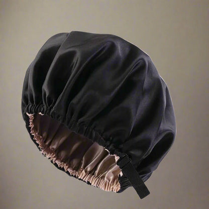 Bonnet satin cheveux - Elastique ™ noir - Ma Couronne Curly