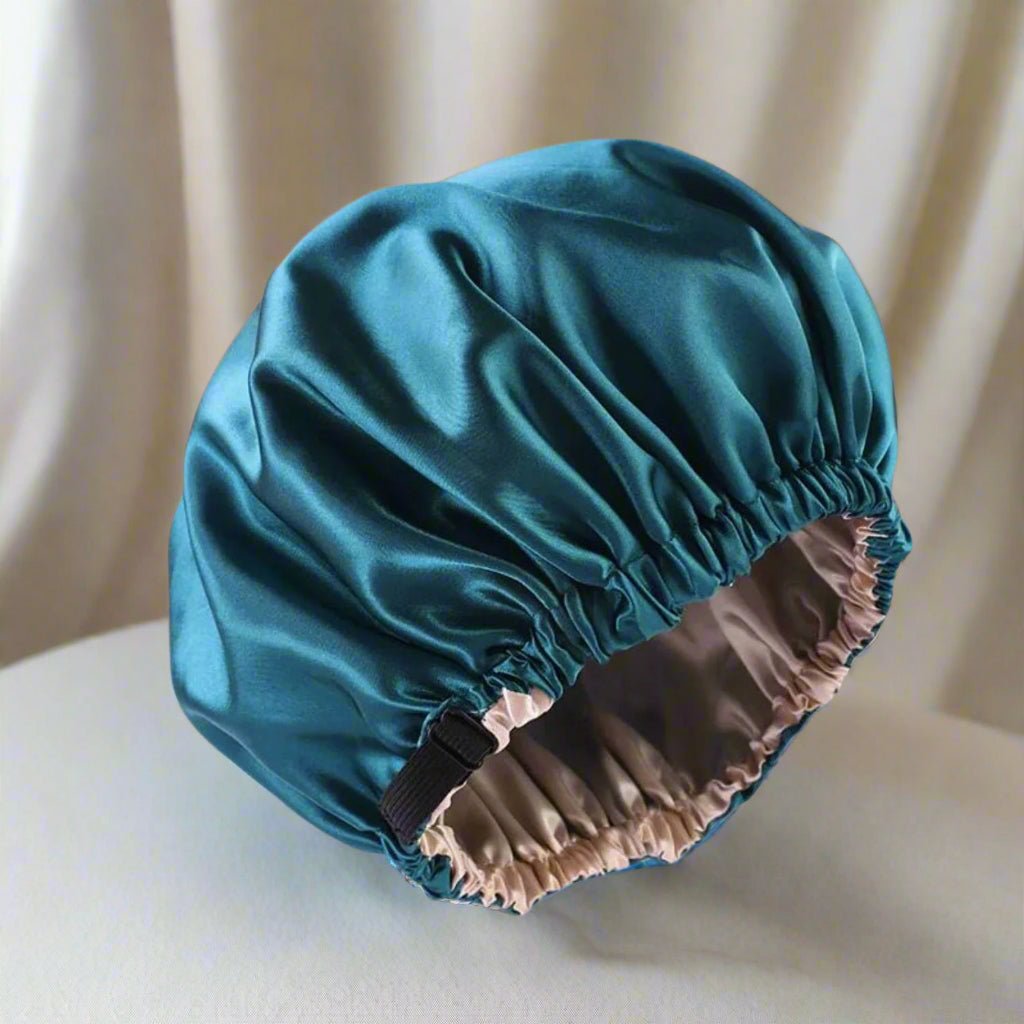 Bonnet satin - Elastique™ Bleu - Ma Couronne Curly