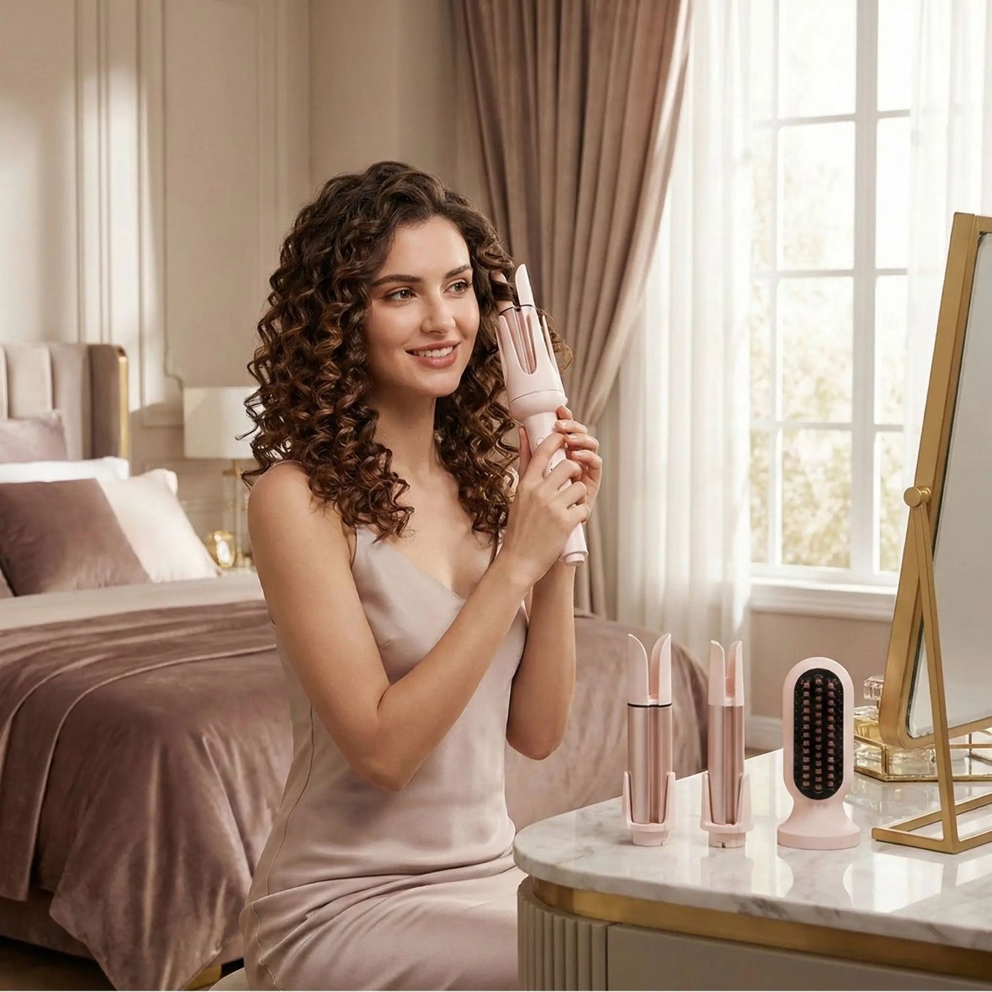 boucleur à Cheveux SuperCurl embouts 4 en 1 brosse chauffante