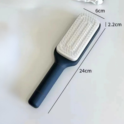 brosse à cheveux bouclés autonettoyante démêlage noir