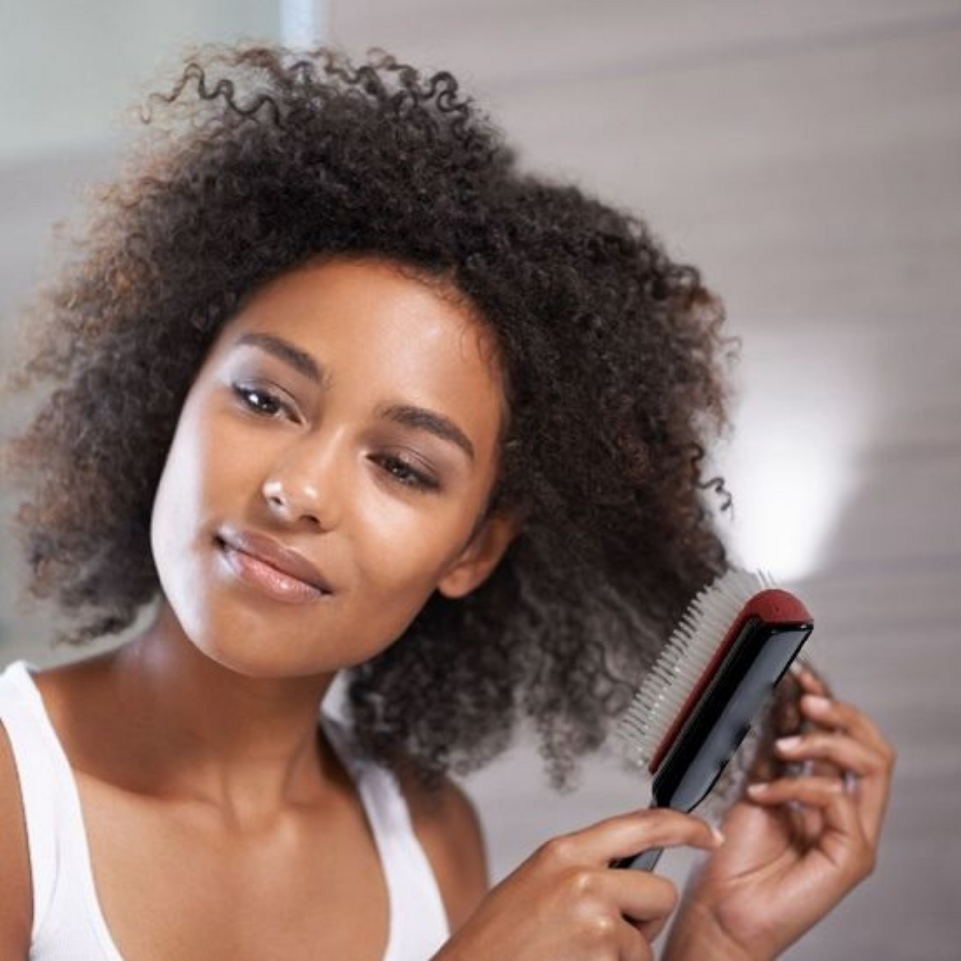 brosse-cheveux-shineglide-brosse-afro-noir-rouge
