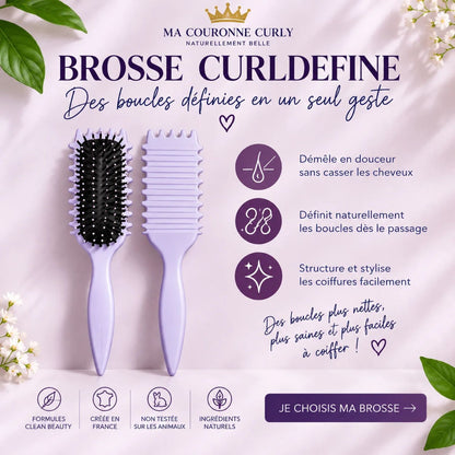brosse curldefine boucles définition cheveux