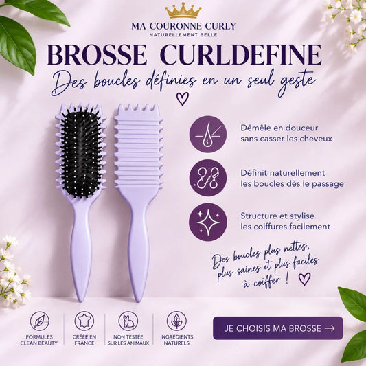 brosse curldefine boucles définition cheveux