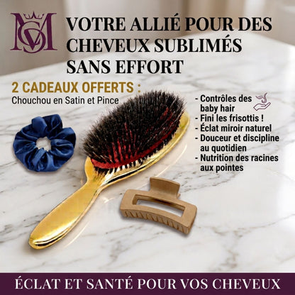 brosse keratinflow chouchou satin et pince offert