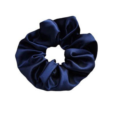 Chouchou Satin - RetroChicScrunchies™ - Bleu Marine - Ma Couronne Curly