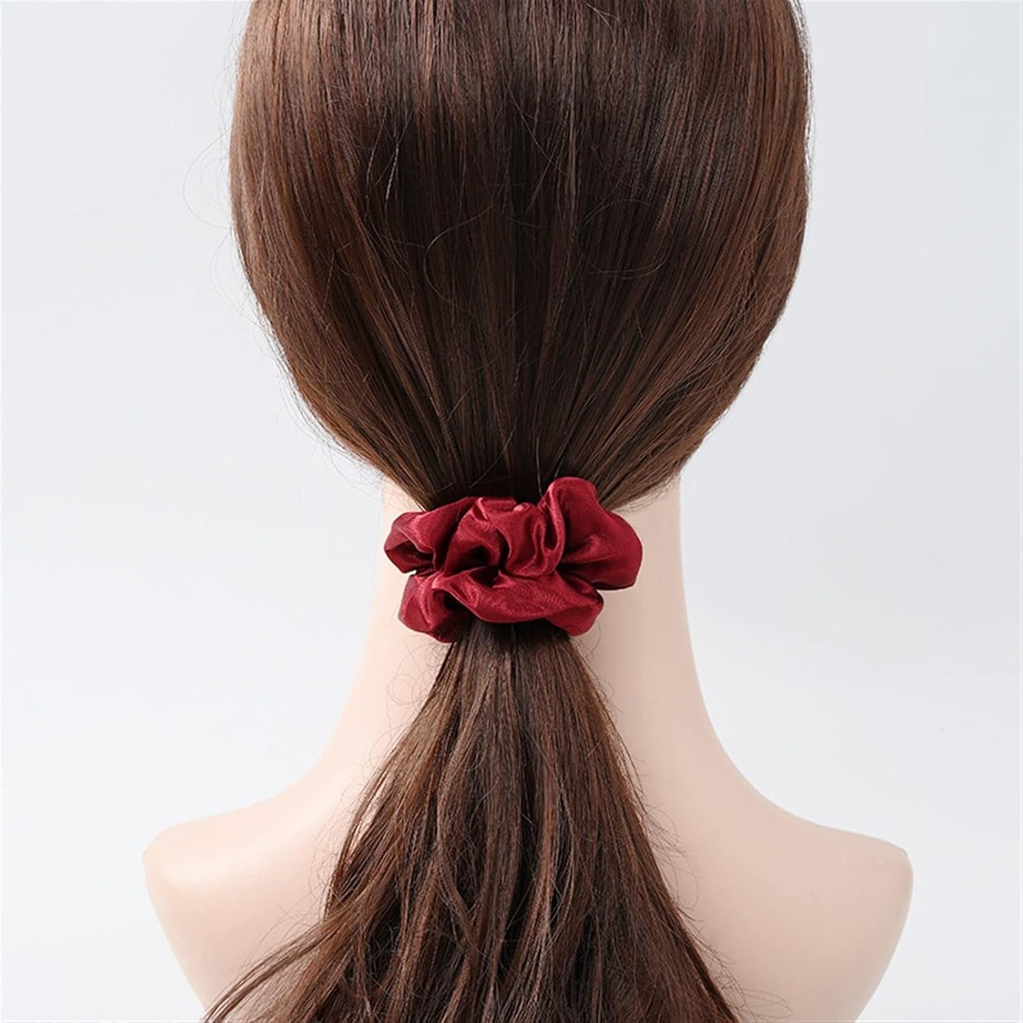 Chouchou Satin - RetroChicScrunchies™ - Bordeaux - Ma Couronne Curly