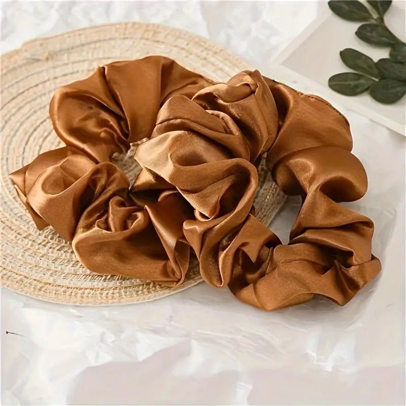 Chouchou Satin - RetroChicScrunchies™ - Bronze - Ma Couronne Curly