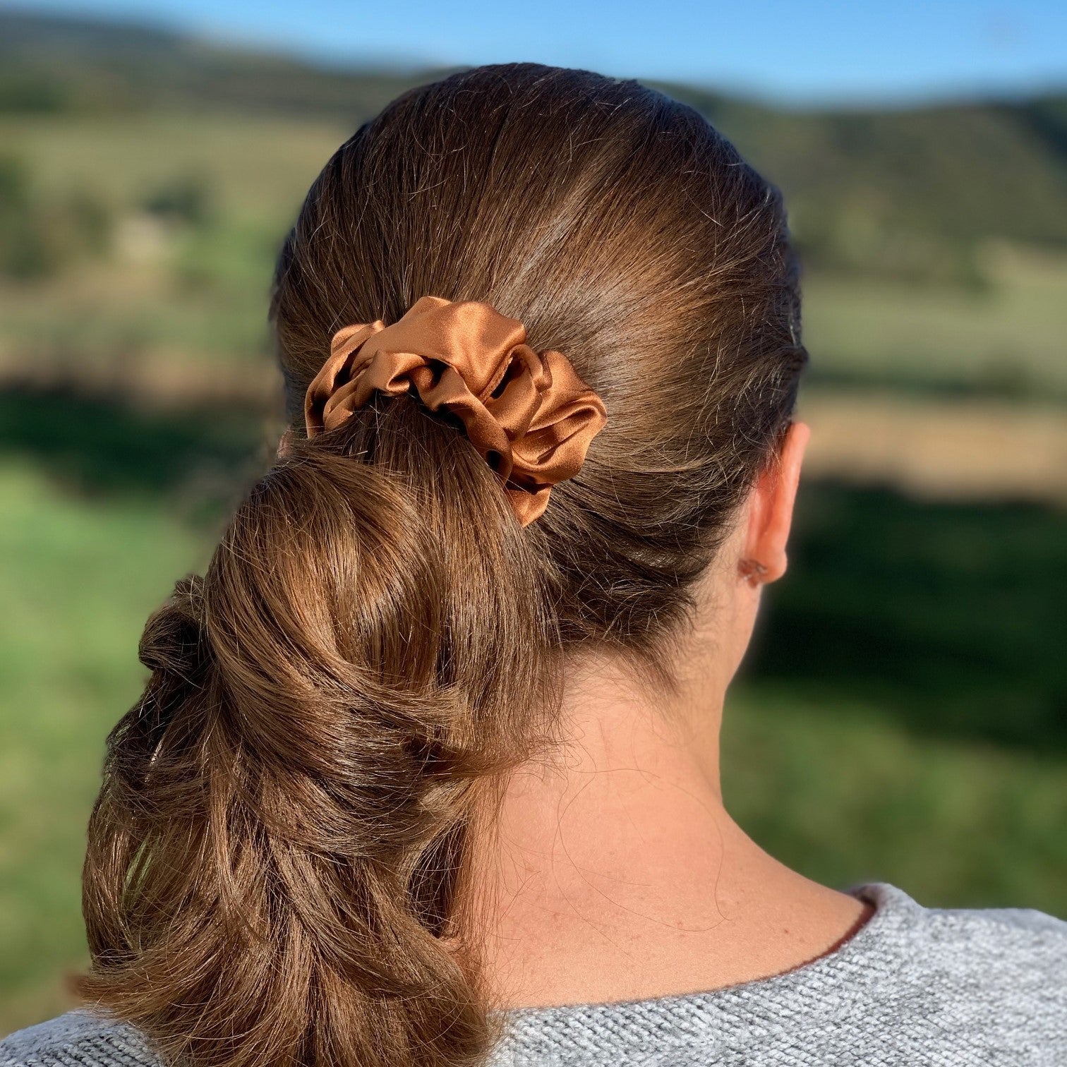 Chouchou Satin - RetroChicScrunchies™ - Bronze - Ma Couronne Curly