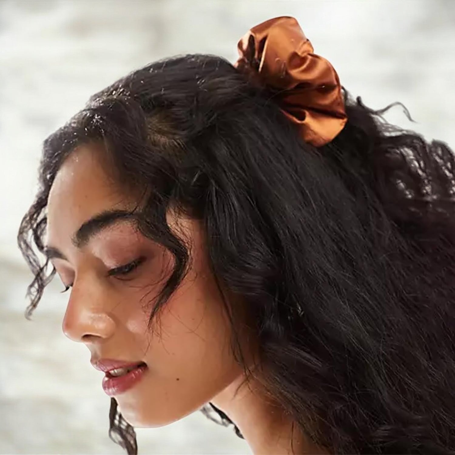 Chouchou Satin - RetroChicScrunchies™ - Bronze - Ma Couronne Curly