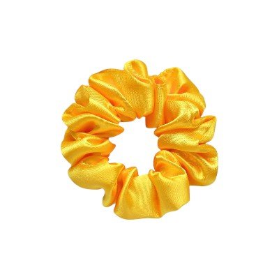 Chouchou Satin - RetroChicScrunchies™ - Jaune Soleil - Ma Couronne Curly