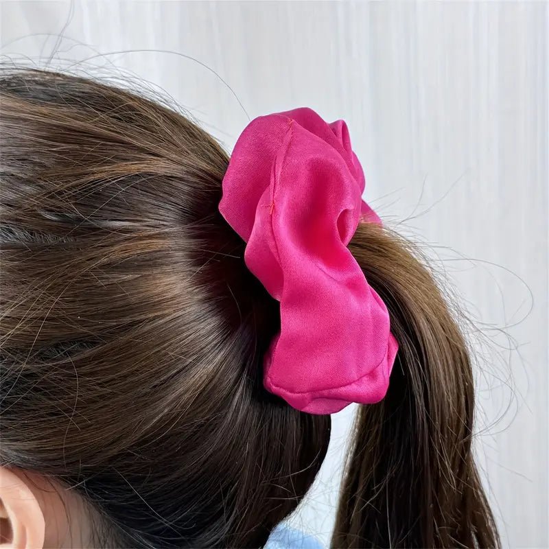 Chouchou Satin - RetroChicScrunchies™ - Rose Fuchsia - Ma Couronne Curly