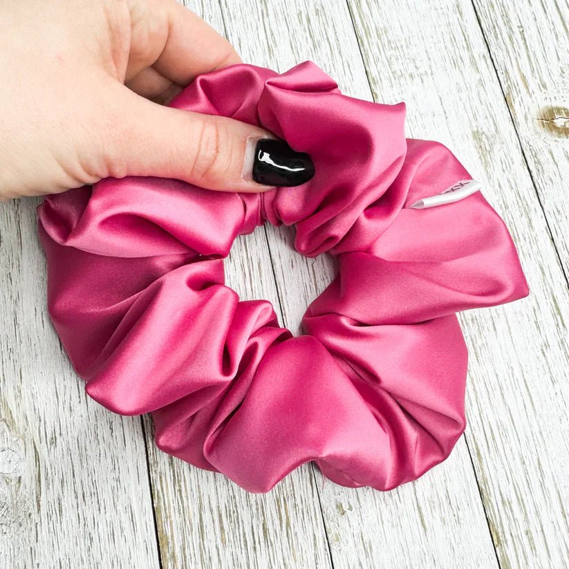 Chouchou Satin - RetroChicScrunchies™ - Rose Fuchsia - Ma Couronne Curly