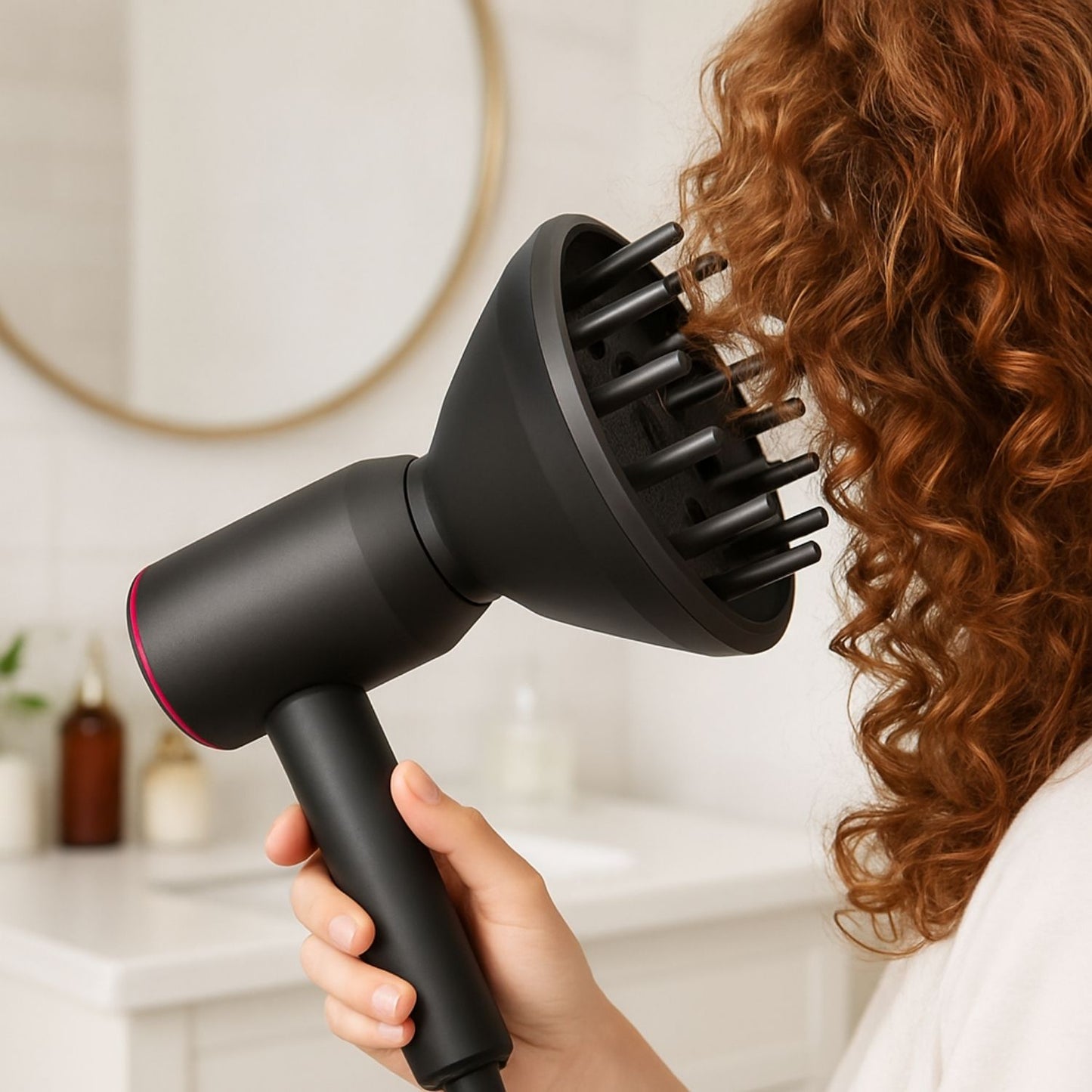 diffuseur cheveux femme cheveux bouclés univerboucles