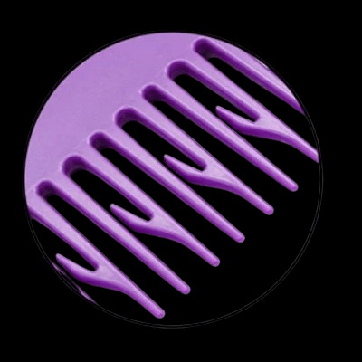 Peigne à Dents Larges - ProHairComb™ - Mauve - Ma Couronne Curly