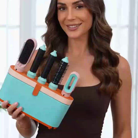 sèche-cheveux brosse soufflante boucleur