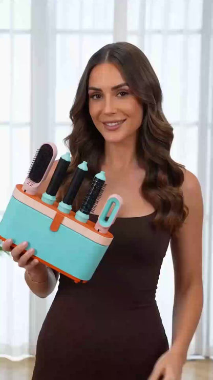 sèche-cheveux brosse soufflante boucleur