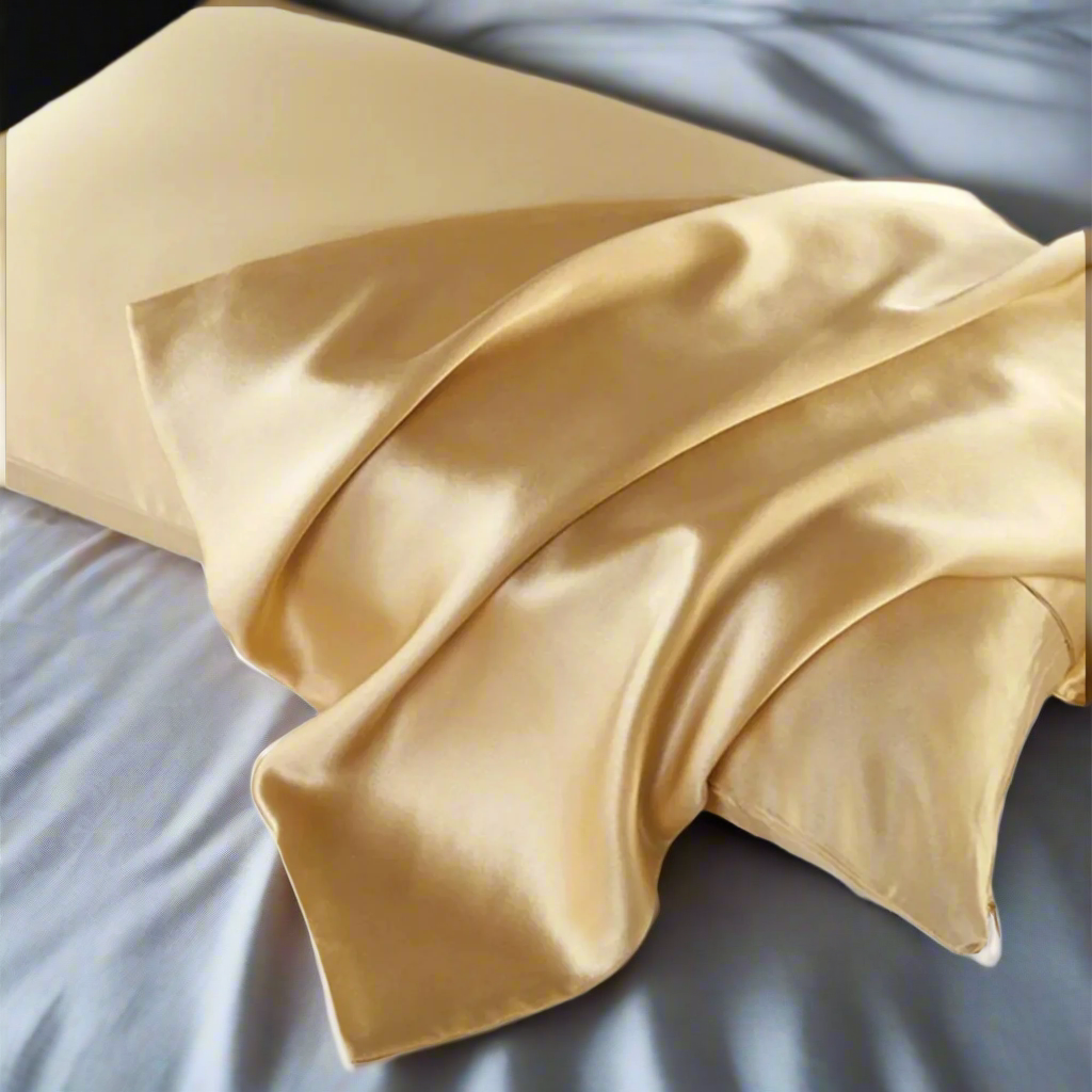 taie-d_oreiller-en-soie-silkshield-dore-soie-de-murier-cheveux-bouclés-protection