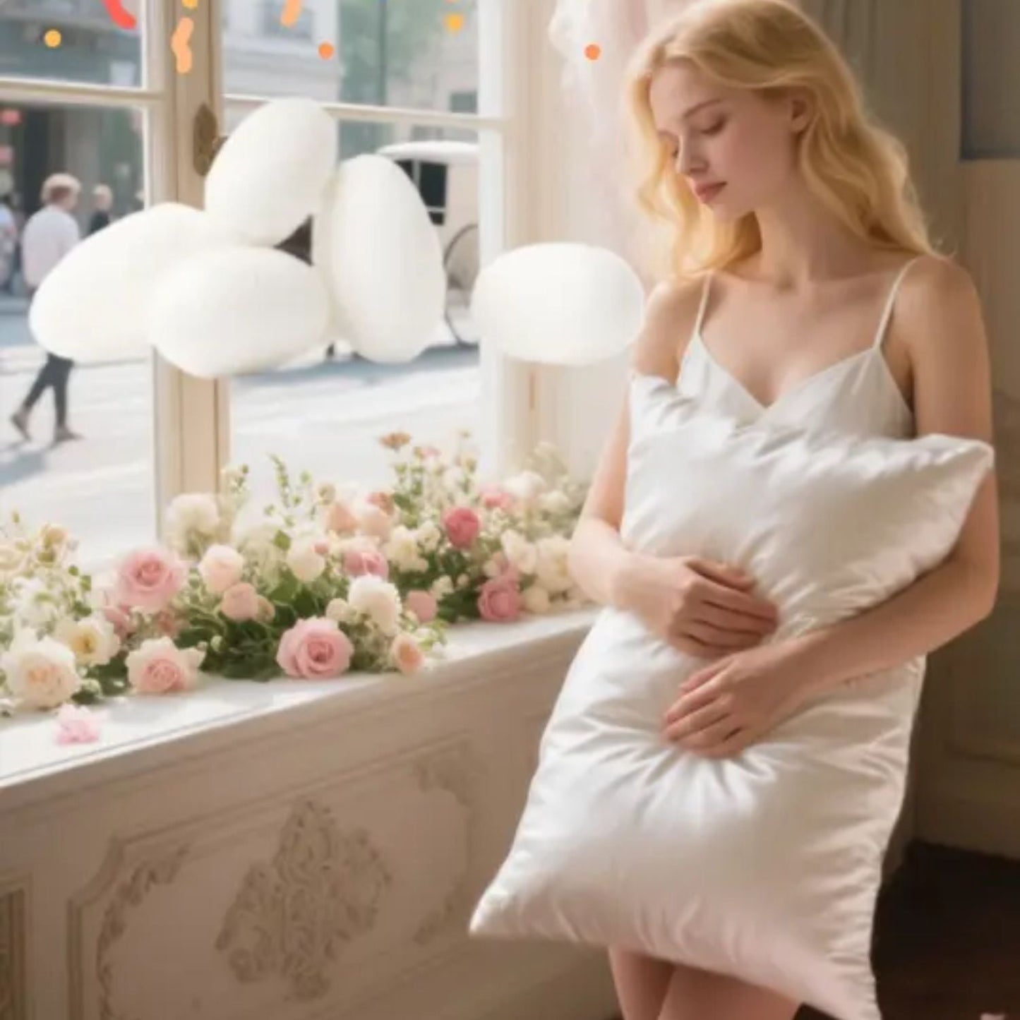 Taie d'oreiller en soie - LuxeUltime™ Blanc - Ma Couronne Curly