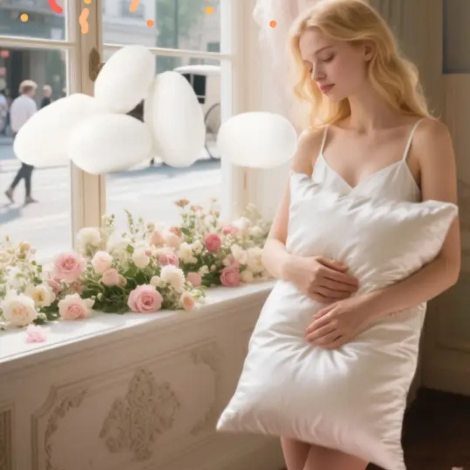 Taie d'oreiller en soie - LuxeUltime™ Blanc - Ma Couronne Curly